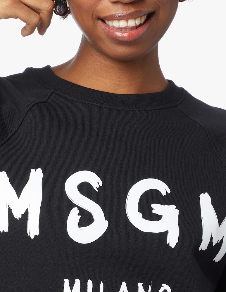 MSGM Felpa manica lunga in cotone con logo - immagine 4 MSGM Felpa manica lunga in cotone con logo - immagine 4