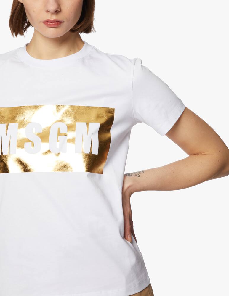MSGM T-shirt con logo girocollo in cotone - immagine 3 MSGM T-shirt con logo girocollo in cotone - immagine 3