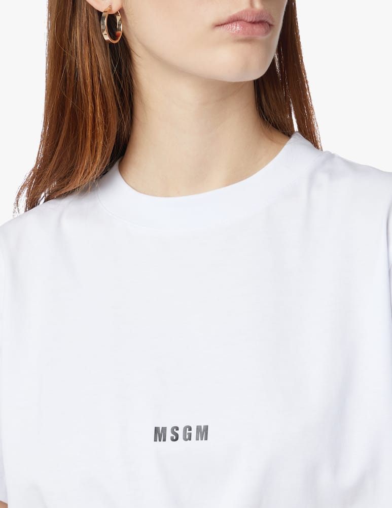 MSGM T-shirt con logo girocollo in cotone - immagine 4 MSGM T-shirt con logo girocollo in cotone - immagine 4