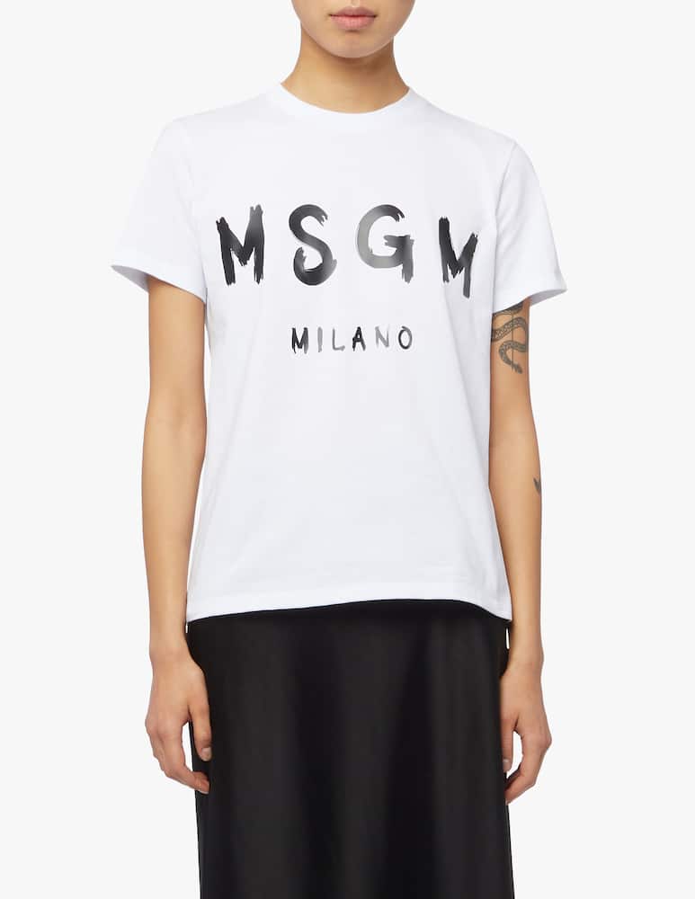 MSGM T-shirt in cotone con logo - immagine 1 MSGM T-shirt in cotone con logo - immagine 1