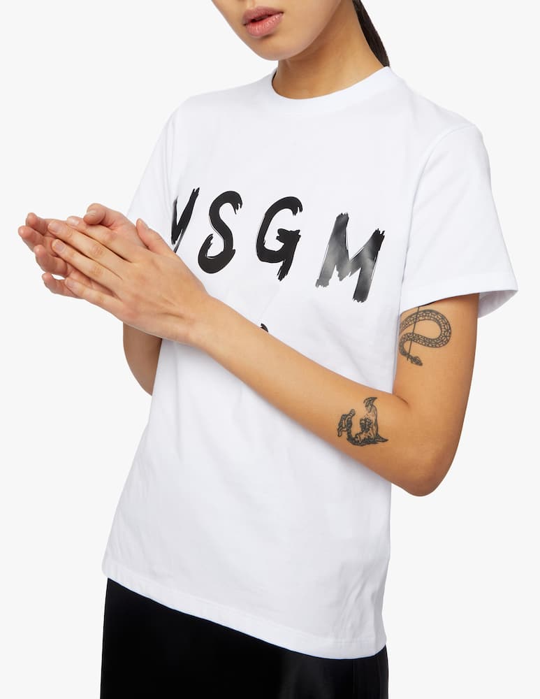 MSGM T-shirt in cotone con logo - immagine 3 MSGM T-shirt in cotone con logo - immagine 3