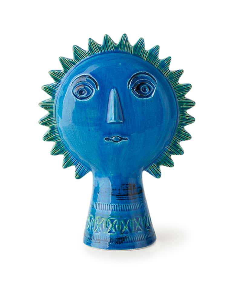 rinascente Bitossi Ceramiche Scultura Sole serie Rimini Blue - Blu
