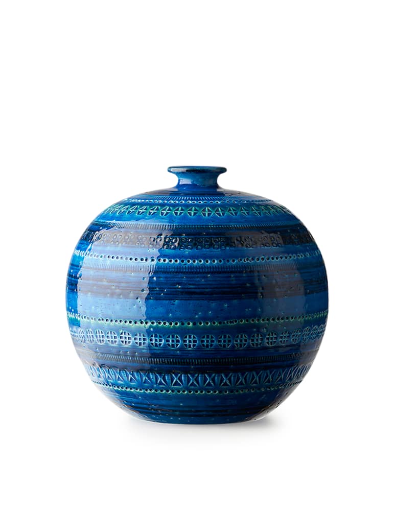 rinascente Bitossi Ceramiche Ball shaped vase - Blue