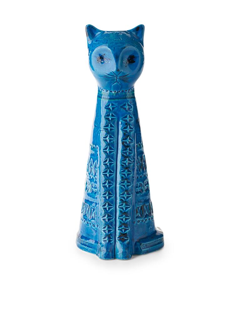 rinascente Bitossi Ceramiche Gatto in ceramica Rimini Blu - Blu