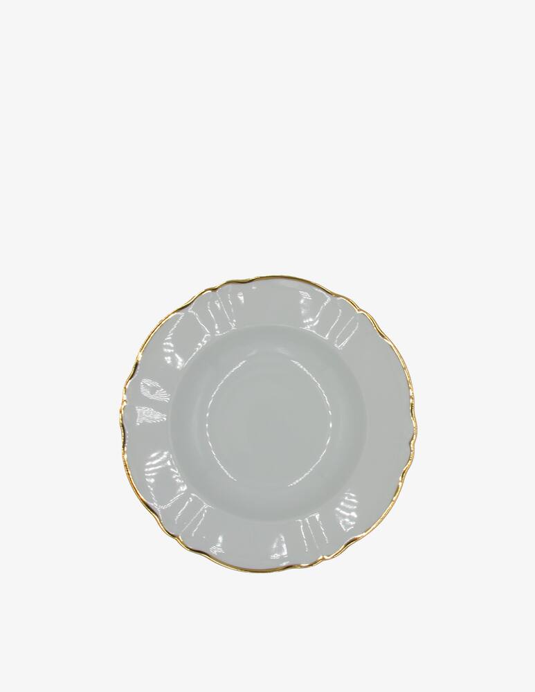rinascente Bitossi Deepl Plate 23 Cm Romantic With Gold Rim - Gold