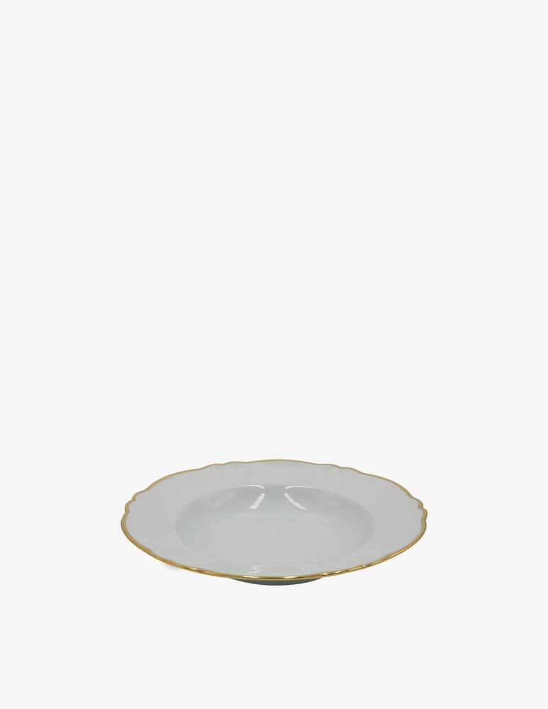 rinascente Bitossi Deepl Plate 23 Cm Romantic With Gold Rim - Gold