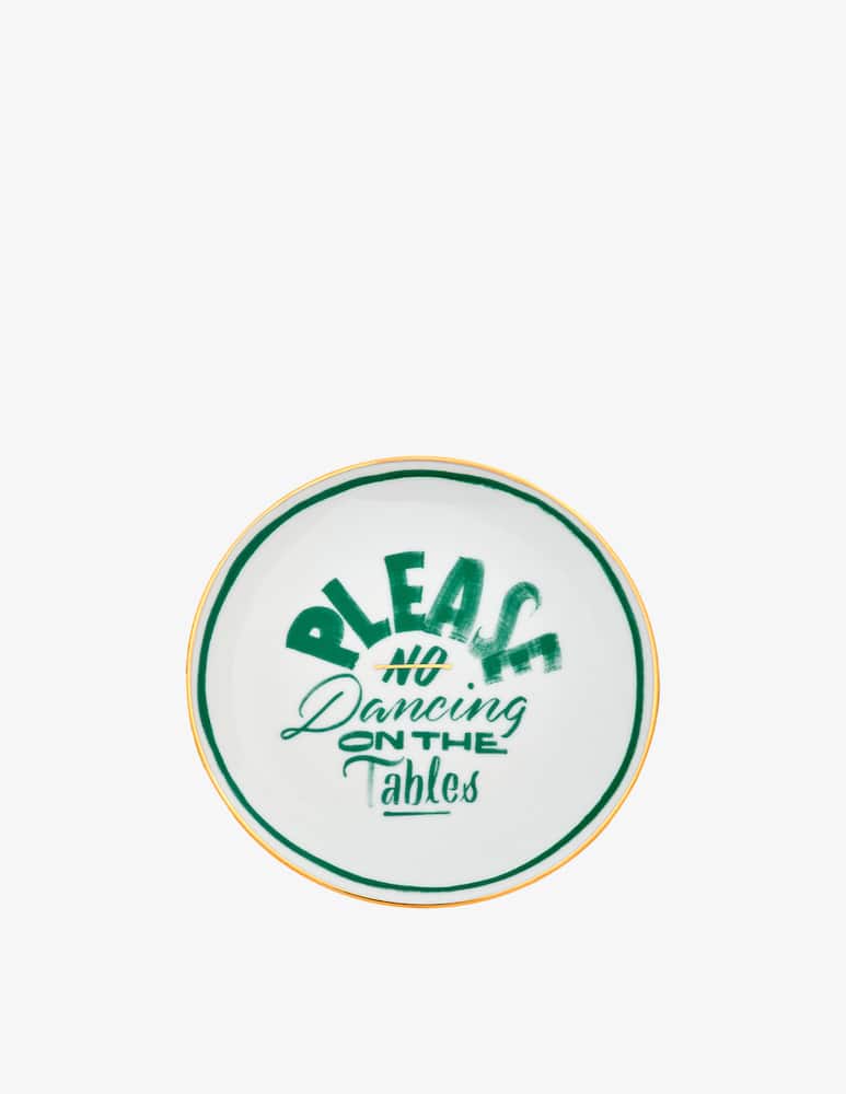 rinascente Bitossi Ceramiche The Club No Dancing Saucer 16.5 cm