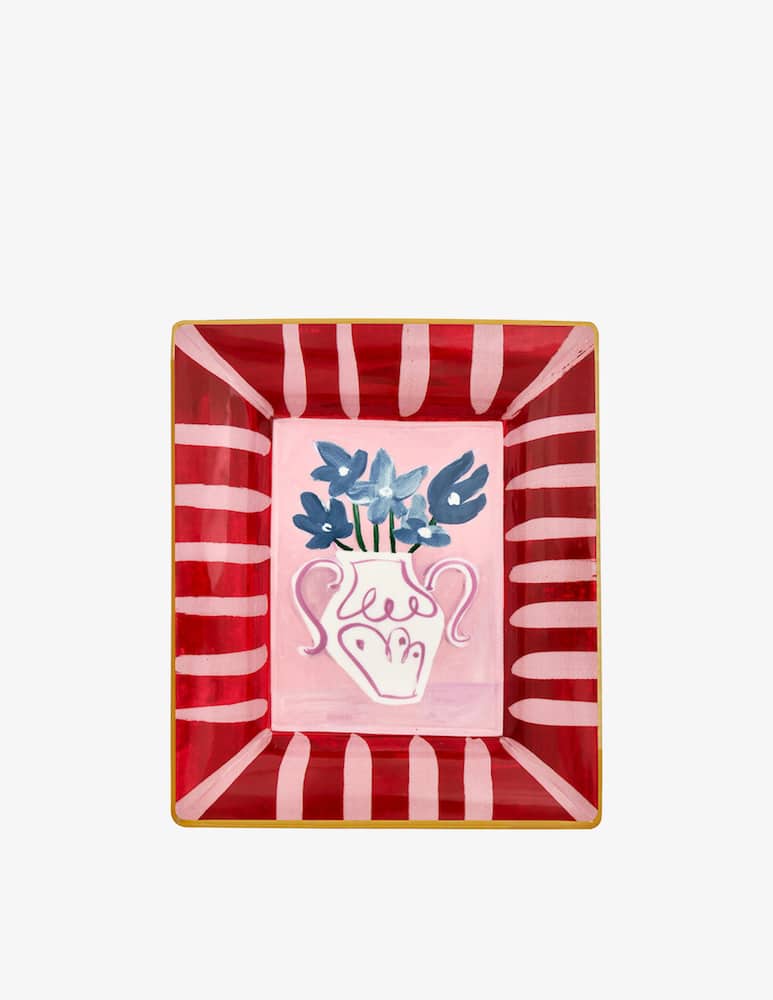 rinascente Bitossi Tray Fiori Azzurri