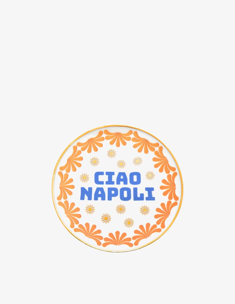 rinascente Bitossi Ceramiche Ciao Mondo Piattino Napoli 15cm