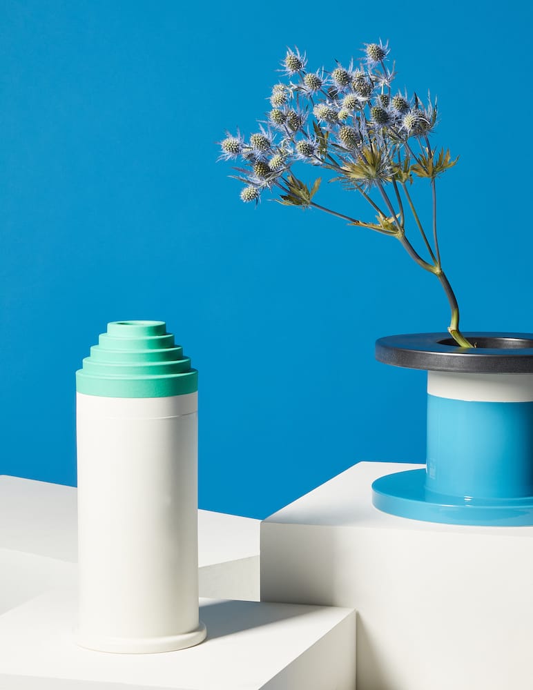 rinascente Bitossi Ceramiche Vaso in ceramica con bordo a gradini - Bianco