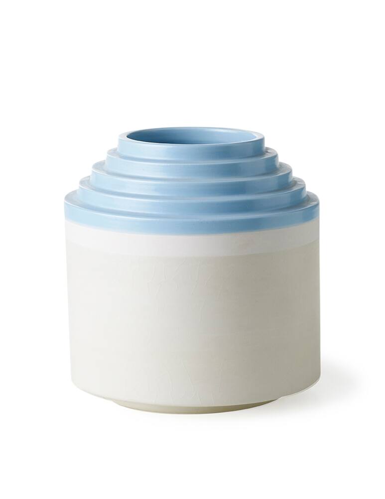 rinascente Bitossi Ceramiche Vaso a gradini in ceramica - azzurro