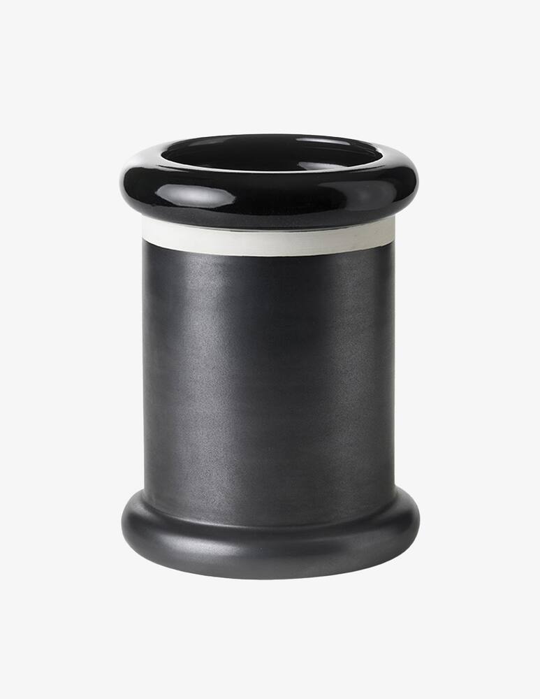 rinascente Bitossi Ceramiche Vaso cilindrico in ceramica - nero