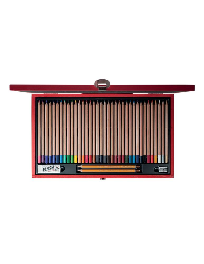 rinascente Koh-I-Noor Luxury Wooden Box 36 Natural Colored Pencils