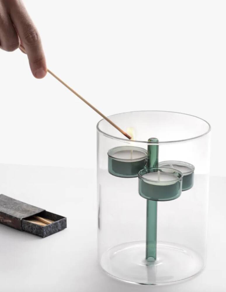 rinascente Ichendorf Iris Tealight 3 Cand. Petrol