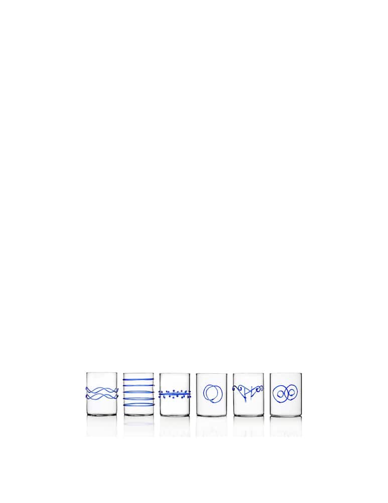Ichendorf Deco Blue Bicchieri Liquore Set 6 Pz - immagine 1 Ichendorf Deco Blue Bicchieri Liquore Set 6 Pz - immagine 1