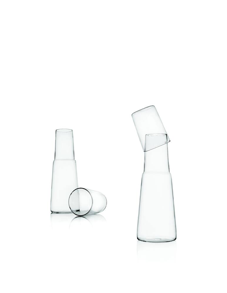 rinascente Ichendorf Torre Set Notte Bottiglia + Bicchiere - Trasparente