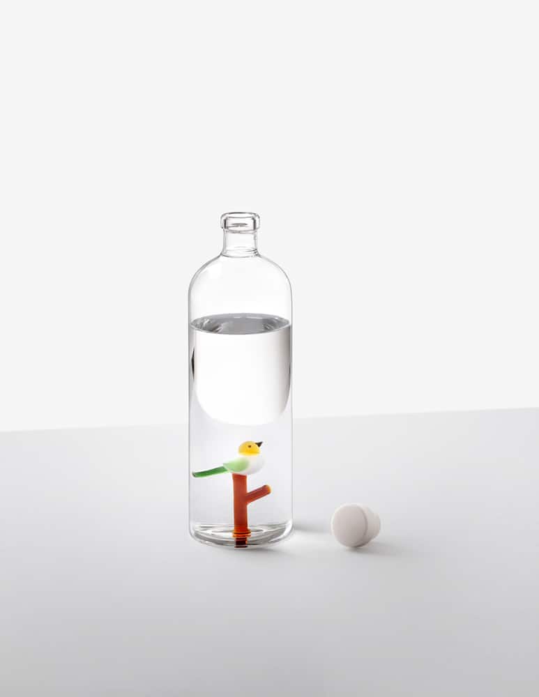 Ichendorf Bottle With Bird - Transparent - picture 2 Ichendorf Bottle With Bird - Transparent - picture 2