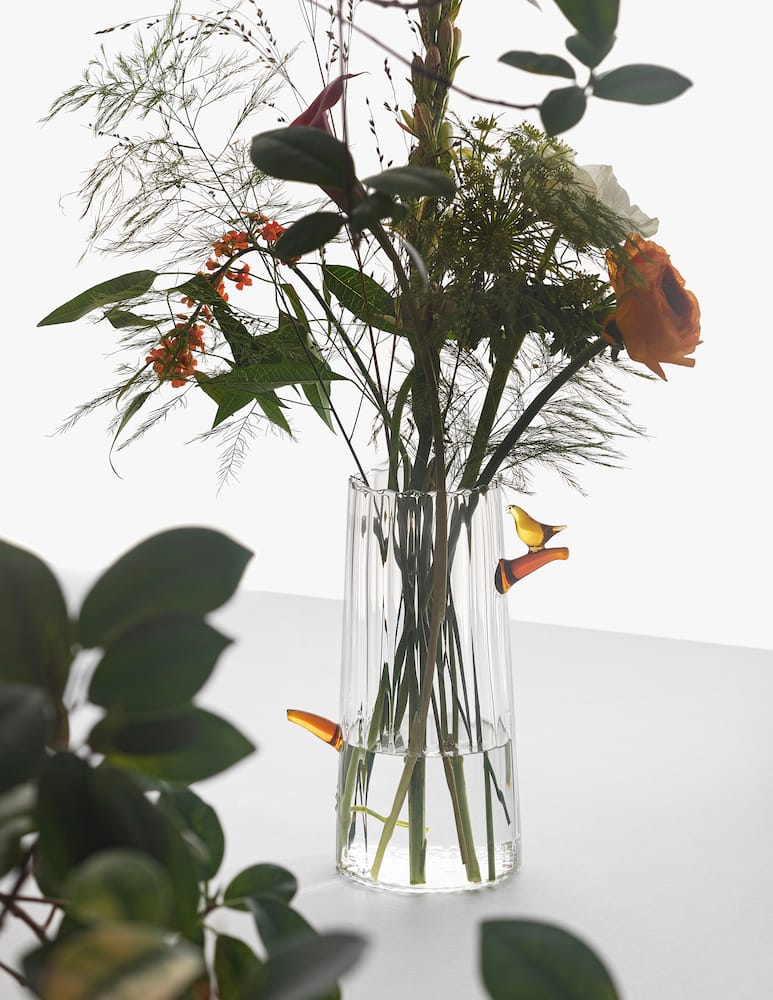 rinascente Ichendorf Vaso Uccellino Ambra - Arancione