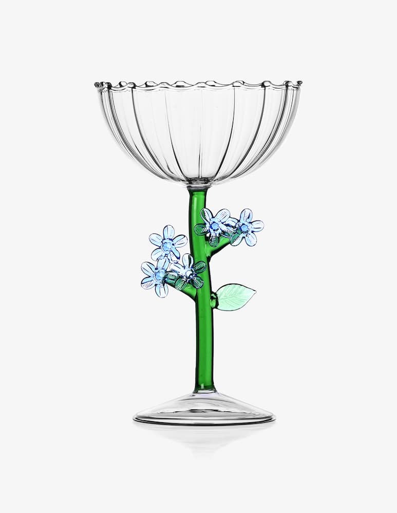 rinascente Ichendorf Botanica Coppa Champagne Ottica Fiore Azzurro