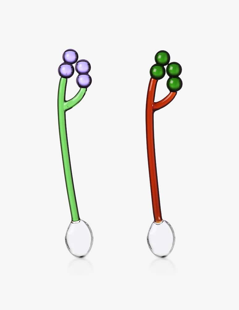 Ichendorf Fruits&Flowers Set 2 Pcs Spoons Grapes Pink And Green - picture 1 Ichendorf Fruits&Flowers Set 2 Pcs Spoons Grapes Pink And Green - picture 1