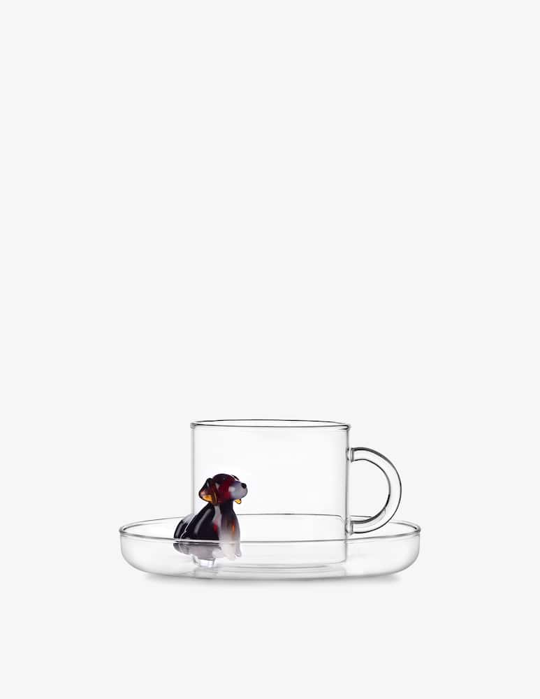 Ichendorf Tea Cup Dogs W/Saucer English Foxhound - picture 1 Ichendorf Tea Cup Dogs W/Saucer English Foxhound - picture 1