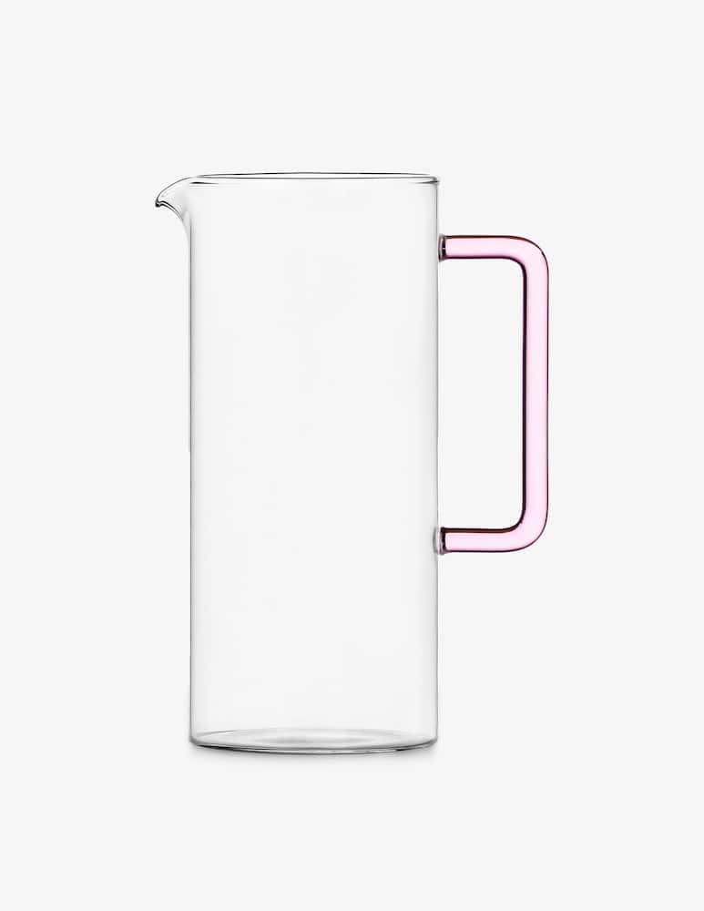rinascente Ichendorf Tube Clear Jug Pink Handle