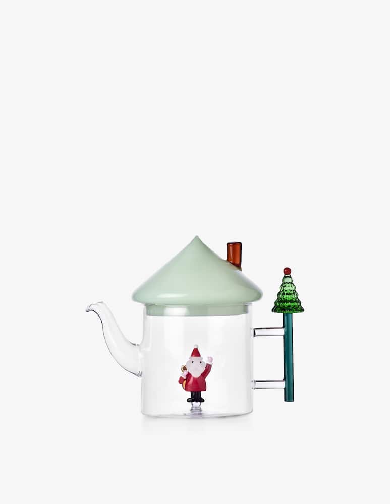rinascente Ichendorf Christmas Tales Teapot Santa Claus Green Lid