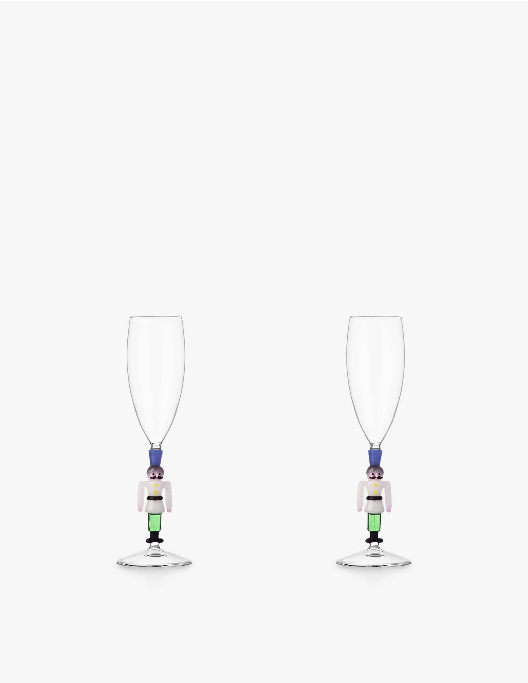 Bottiglia Caramella Ichendorf Schiaccianoci 29 Cm | Soldatino Blu In Vetro Borosilicato Per Natale E Collezione