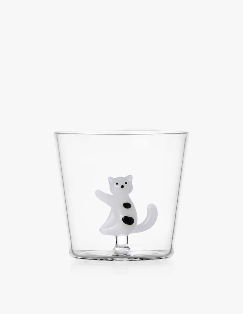 Ichendorf Bicchiere Gatto Bianco Macchie Nere Tabby Cat - immagine 1 Ichendorf Bicchiere Gatto Bianco Macchie Nere Tabby Cat - immagine 1