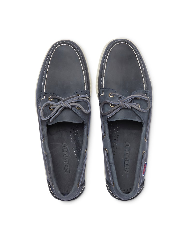 rinascente Sebago Portland crazy horse greased leather - blue