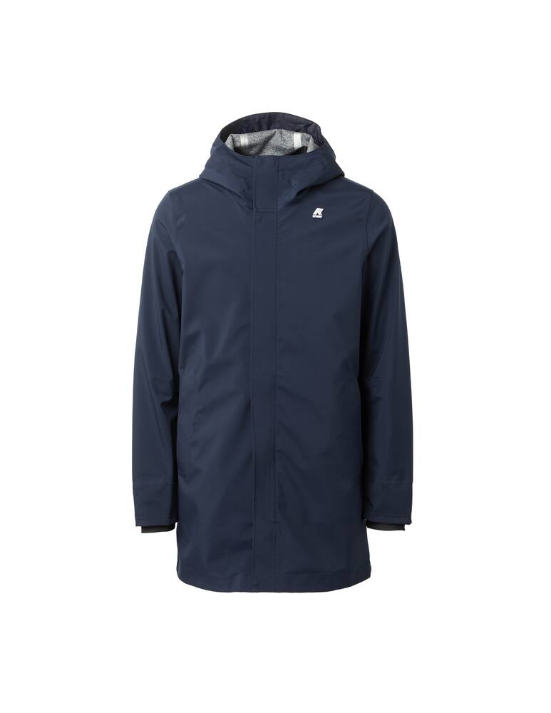 rinascente K-Way Thommy hooded long jacket - blue