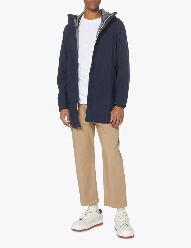rinascente K-Way Thommy hooded long jacket - blue