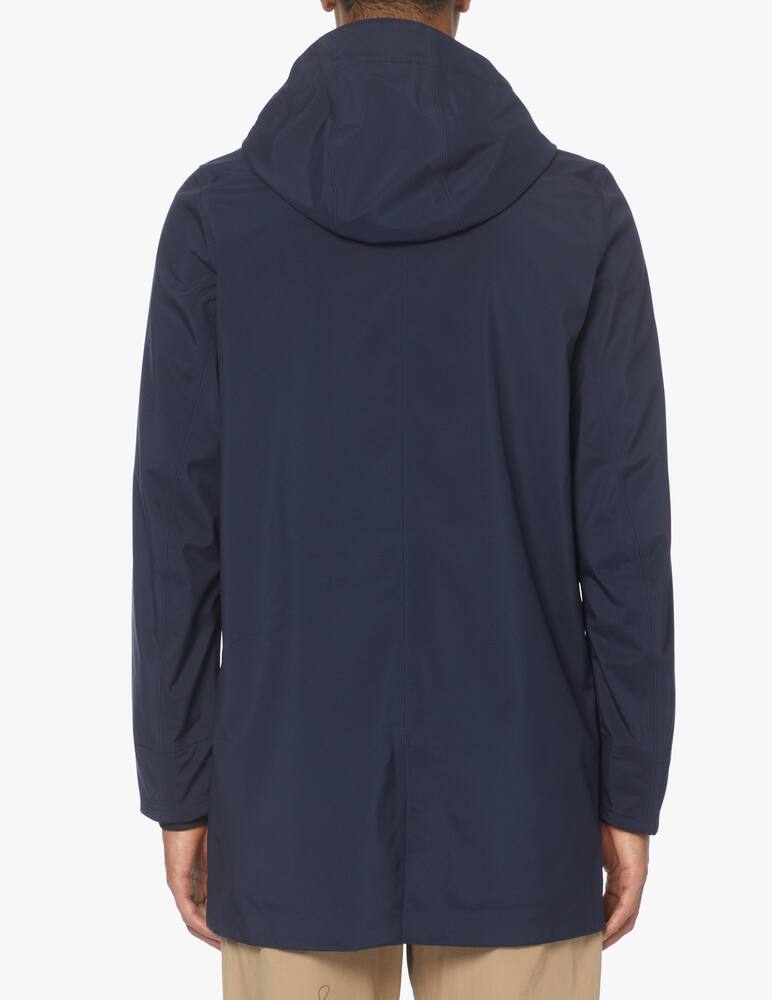 rinascente K-Way Thommy hooded long jacket - blue