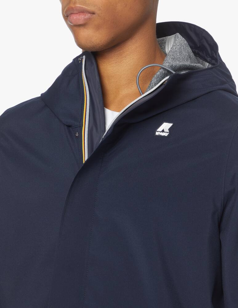 rinascente K-Way Thommy hooded long jacket - blue
