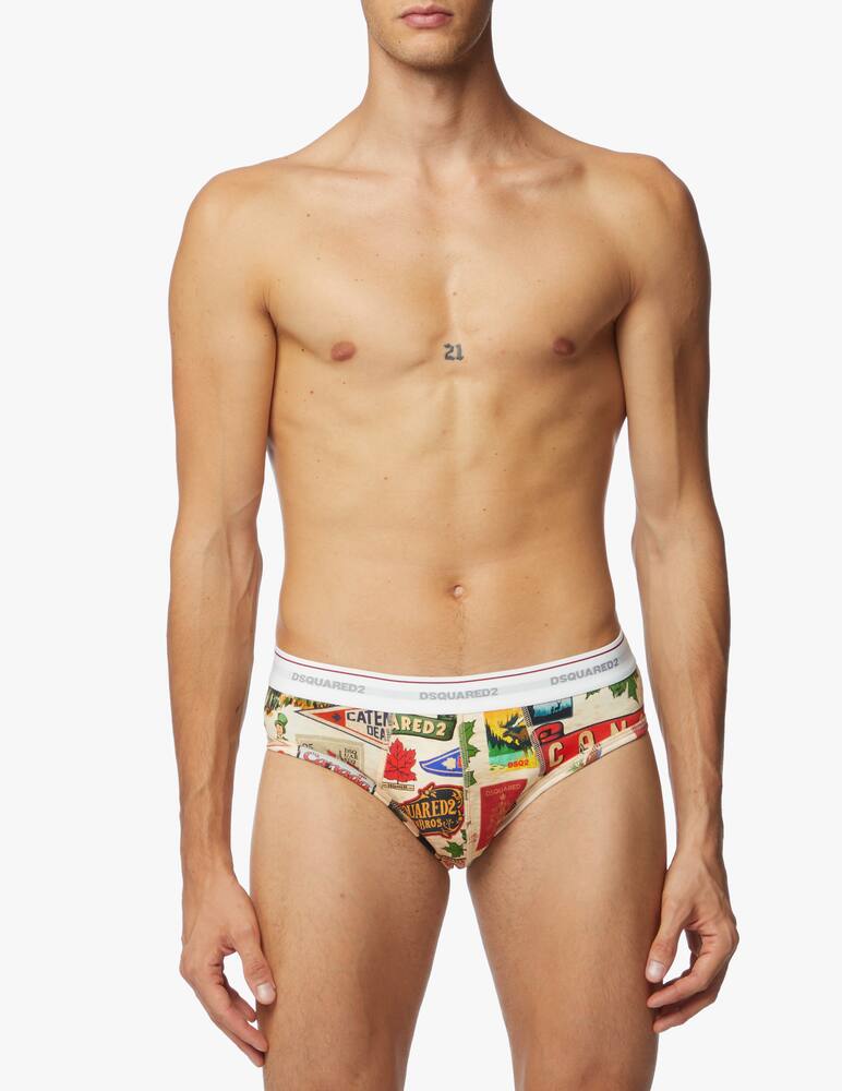 rinascente Dsquared2 Brief printed oh canada slip
