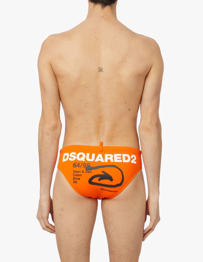 rinascente Dsquared2 Talk swim brief - orange