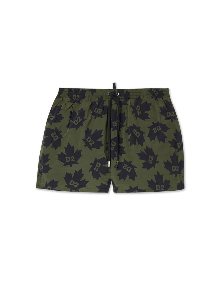 rinascente Dsquared2 Leaf swim short - green