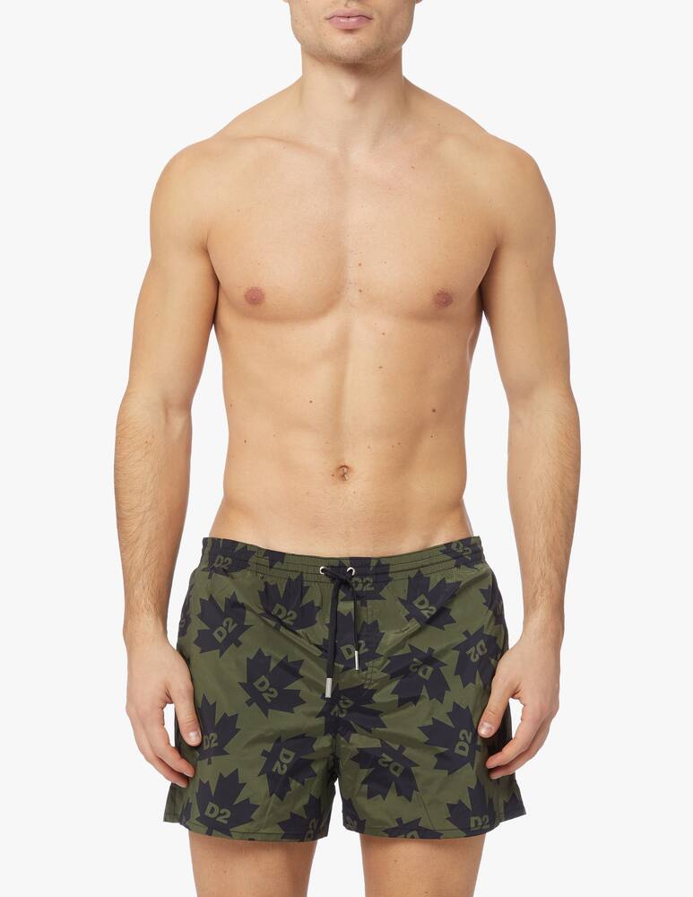 rinascente Dsquared2 Leaf swim short - green