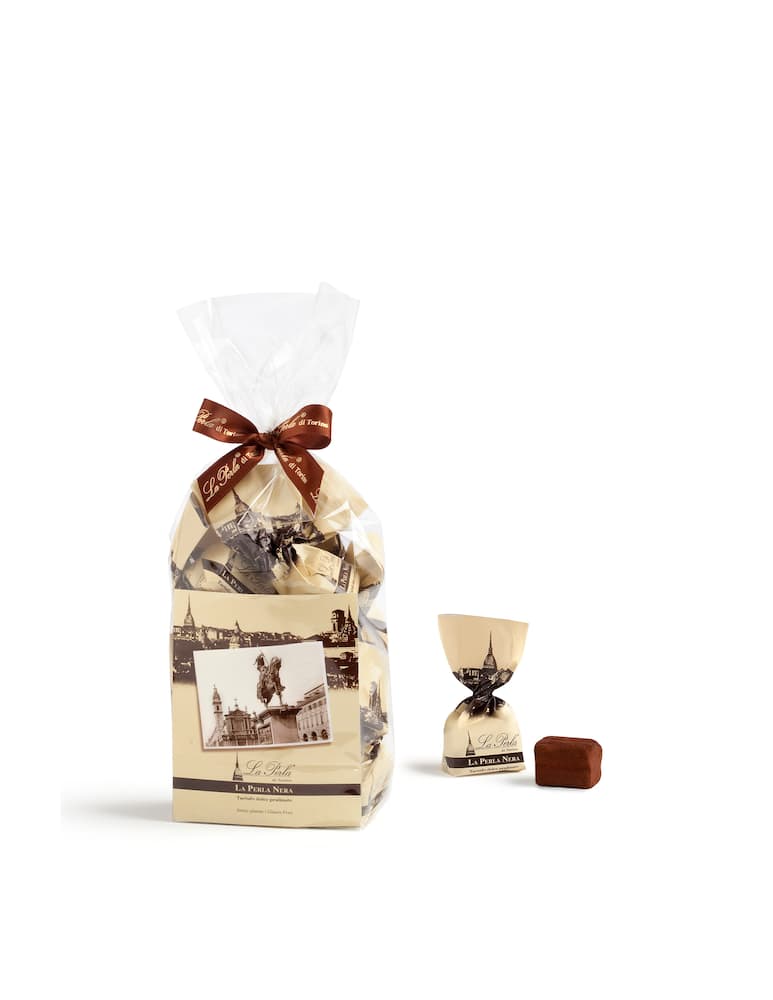 La Perla Di Torino La Perla Nera. Tartufo di cioccolato fondente pralinato - immagine 1 La Perla Di Torino La Perla Nera. Tartufo di cioccolato fondente pralinato - immagine 1