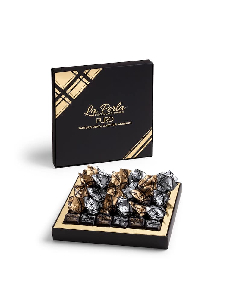 La Perla Di Torino Puro Nero - Puro Latte. Tartufi con nocciola Piemonte - immagine 1 La Perla Di Torino Puro Nero - Puro Latte. Tartufi con nocciola Piemonte - immagine 1