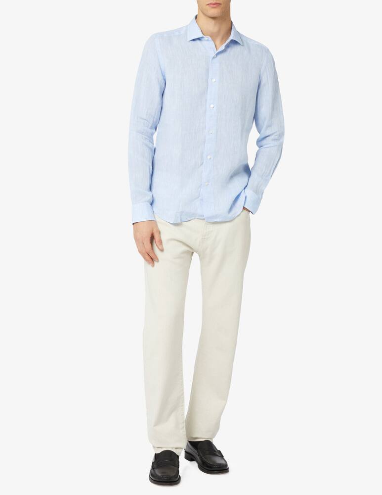 Alea Camiceria Camicia lino t.filo washed tailored - immagine 2 Alea Camiceria Camicia lino t.filo washed tailored - immagine 2