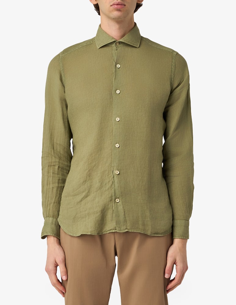 rinascente Alea Camiceria Linen washed tailored shirt