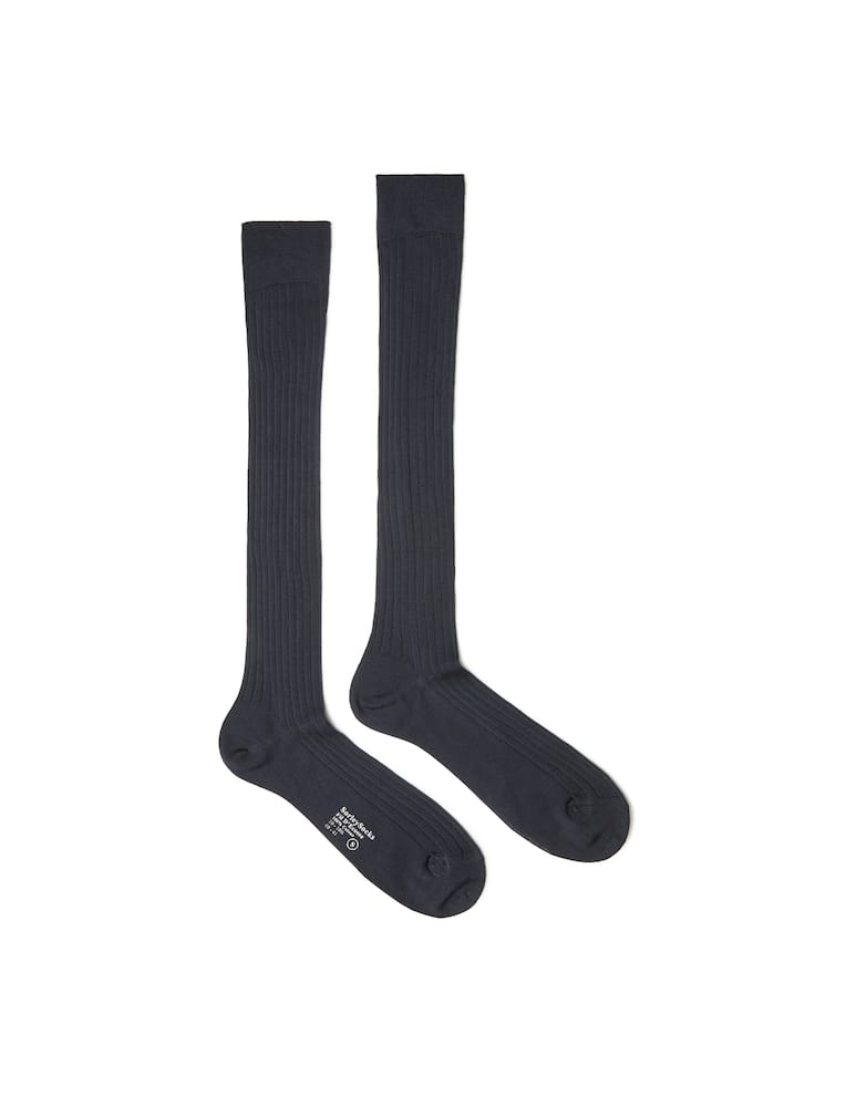Sorley Rib knee high socks Filo Scozia cotton - picture 1 Sorley Rib knee high socks Filo Scozia cotton - picture 1