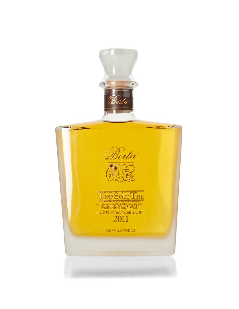 rinascente Berta Distillerie Grappa Tre soli Tre 2012 - cassetta in legno