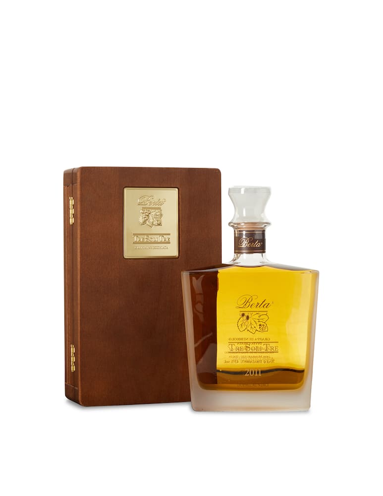 rinascente Berta Distillerie Grappa Tre soli Tre 2012 - cassetta in legno