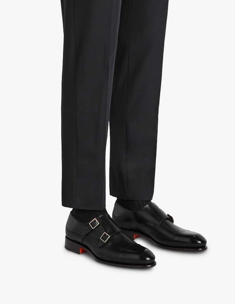 Santoni Monk strap leather shoes - picture 2 Santoni Monk strap leather shoes - picture 2