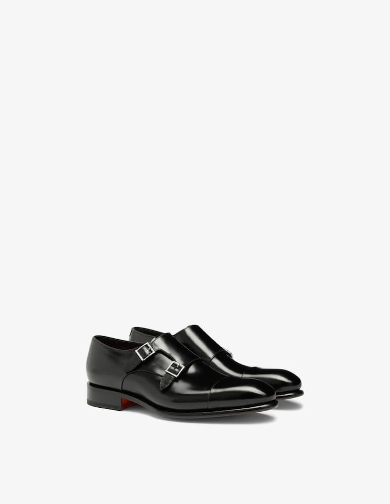 Santoni Monk strap leather shoes - picture 3 Santoni Monk strap leather shoes - picture 3