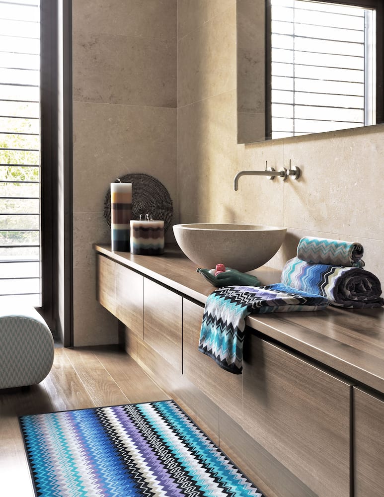 rinascente Missoni Home Giacomo Bath Mat - Light blue