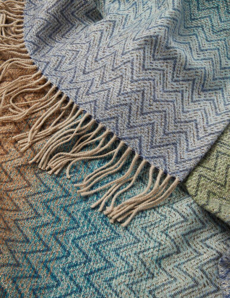 Missoni Home Pascal Throw Light blue Rinascente.it