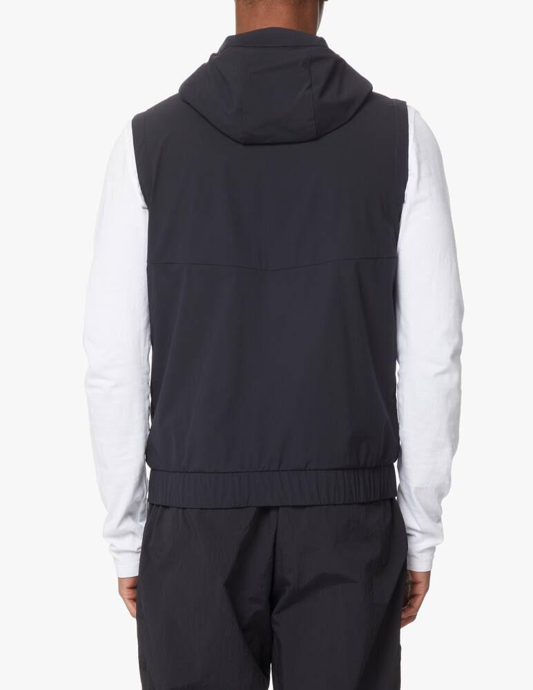rinascente Colmar Ressential nylon hooded vest - black